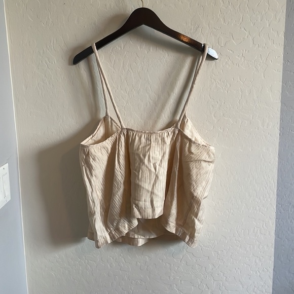 Anine Bing Cream Camisole Top with Delicate Straps - Picture 8 of 10